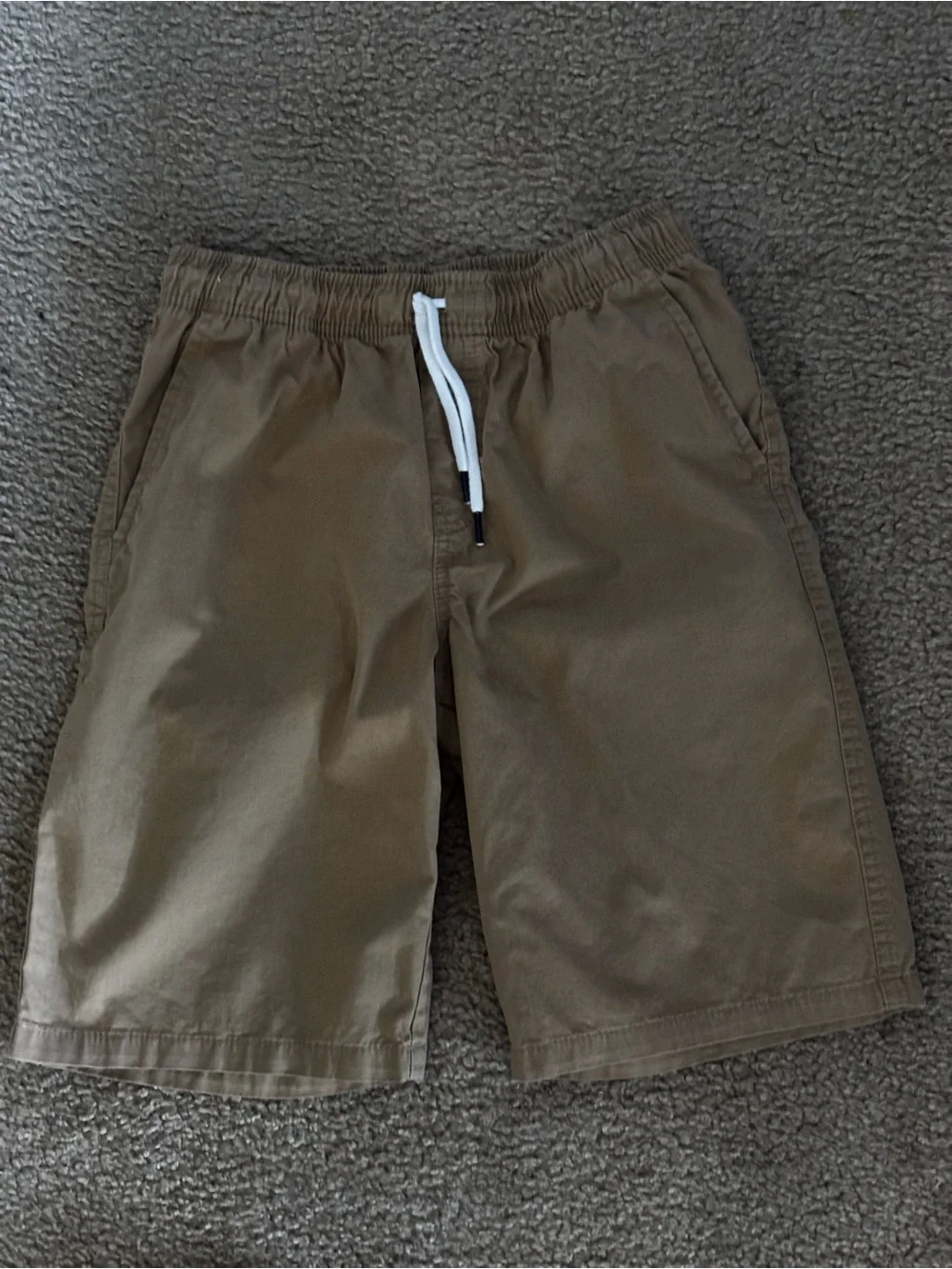 Cat & Jack Olive-Brown Drawstring Hybrid Shorts